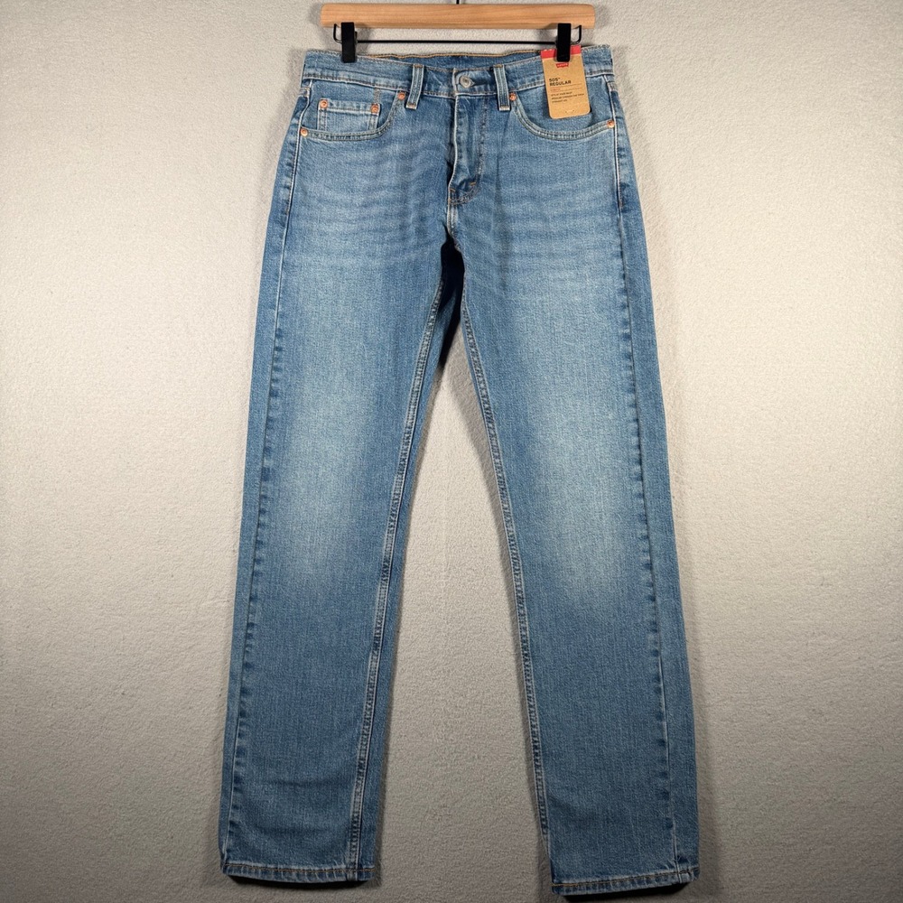 Levis 505 Regular Fit Straight Leg Stretch Blue Jeans 30x32 00505-3479
